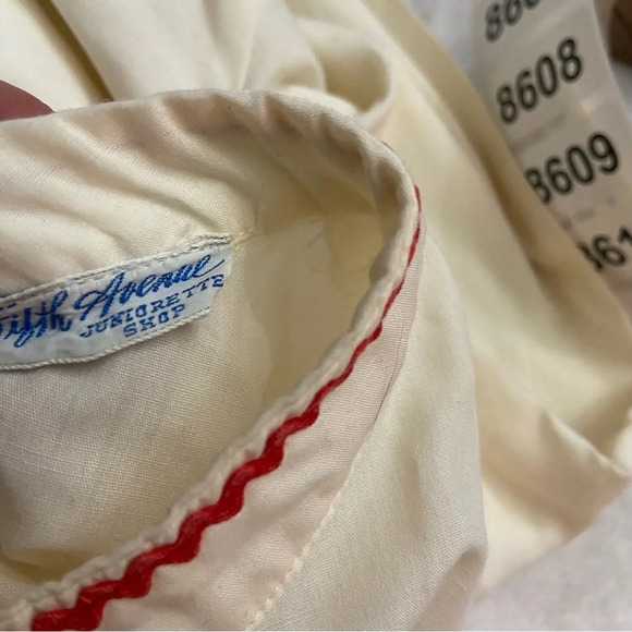 Saks Fifth Avenue vintage 1970’s peasant top Embroidered 28607 - Picture 10 of 12